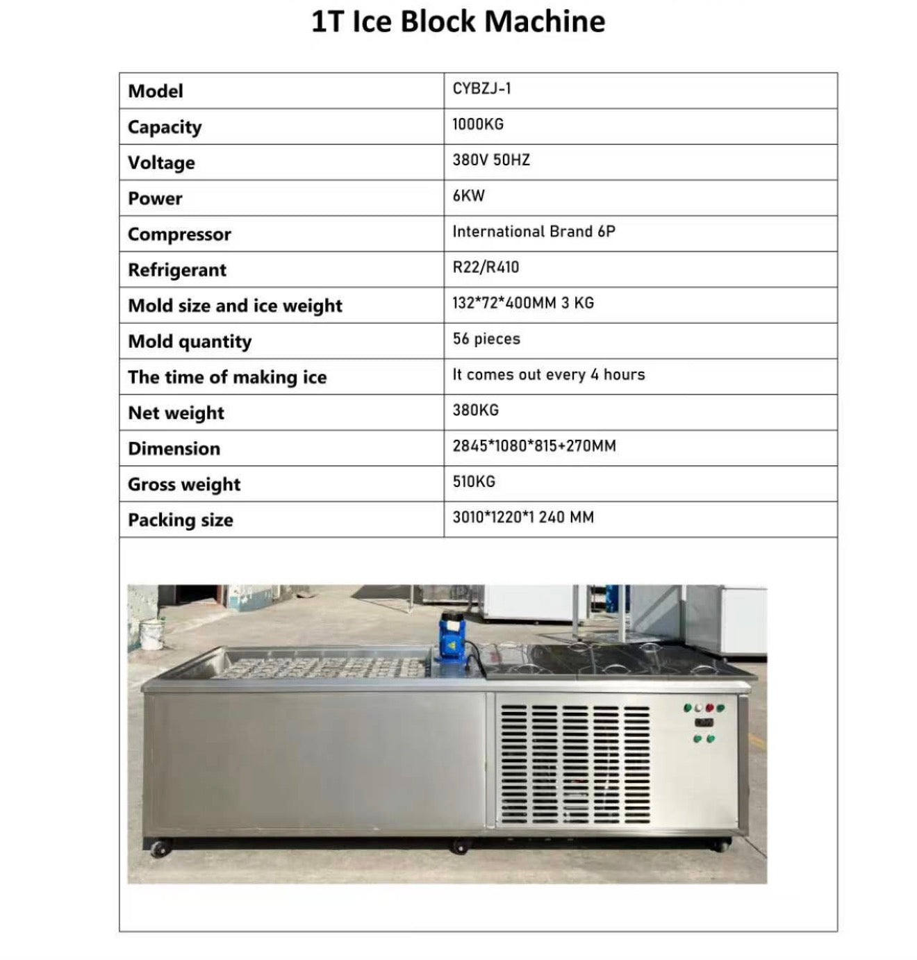 Ice block machine