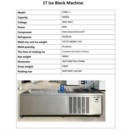 Ice block machine
